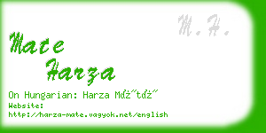 mate harza business card